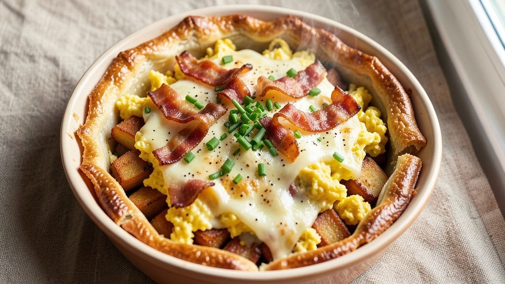 Breakfast Pot Pie Recipe: Flaky Crust Encases Hearty Savory Layers