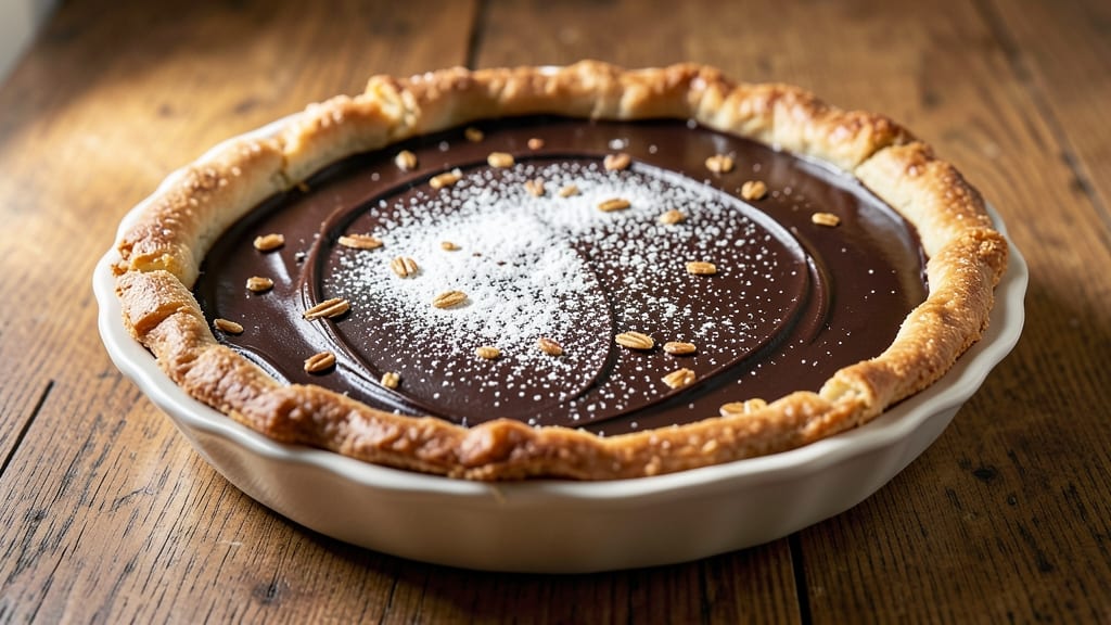 Hershey's Old Fashioned Chocolate Pie Recipe: Velvety Filling and Crisp Pressed Oat Crust