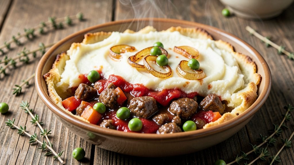 Jamie Oliver's Allotment Cottage Pie Recipe: Mashed Potato Crown Over Hearty Beef and Veggie Filling