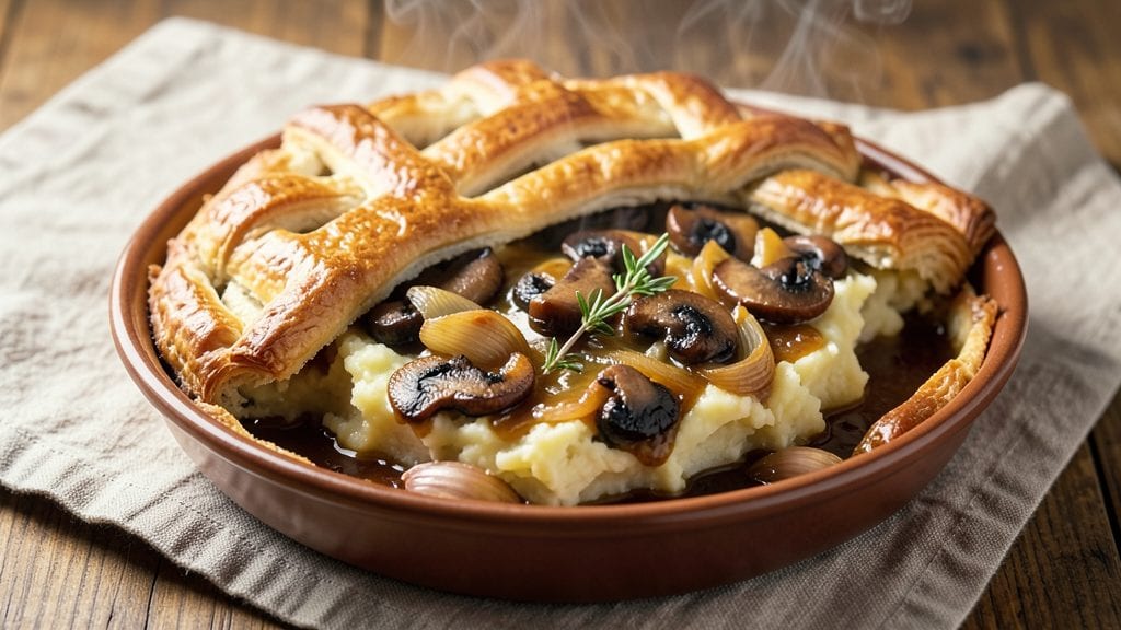 Jamie Oliver's Veggie Cottage Pie Recipe: Crispy Potato Crown Over Savory Mushroom Filling