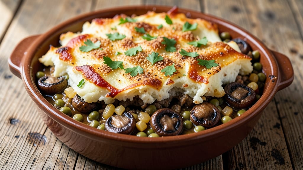 Mushroom Shepherd's Pie Recipe: Fluffy Potato Topping Hides Savory Secrets