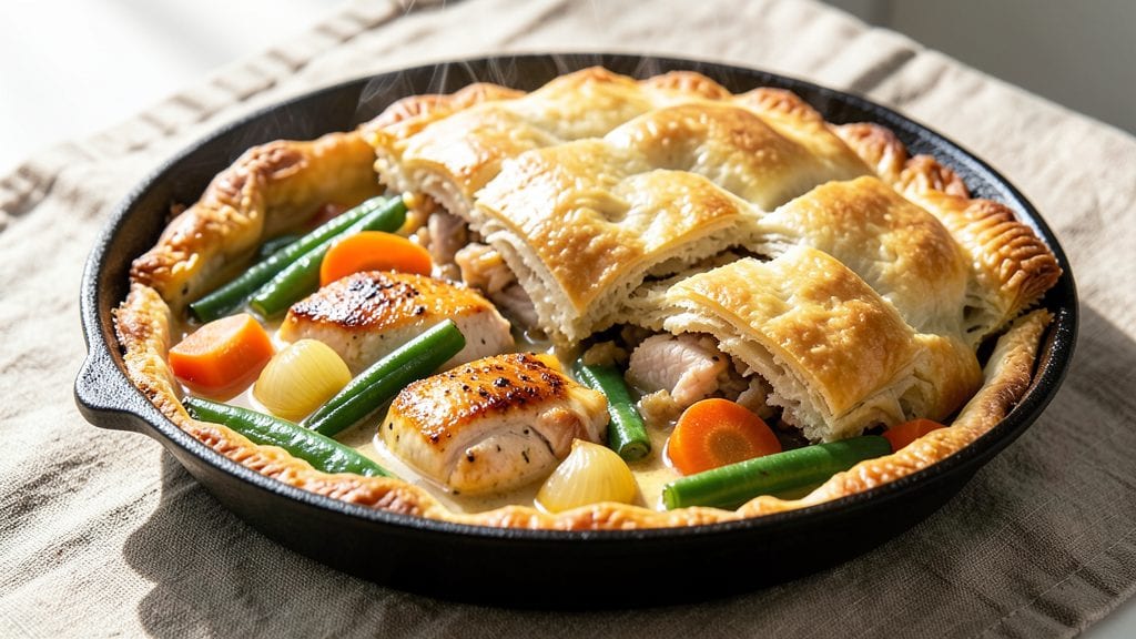 Pot Pie Recipe With Pillsbury Biscuits: Golden Crust Over Flavorful Filling